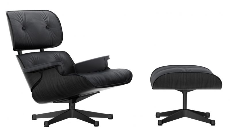 Eames Lounge Chair & Ottoman SCHWARZ Vitra